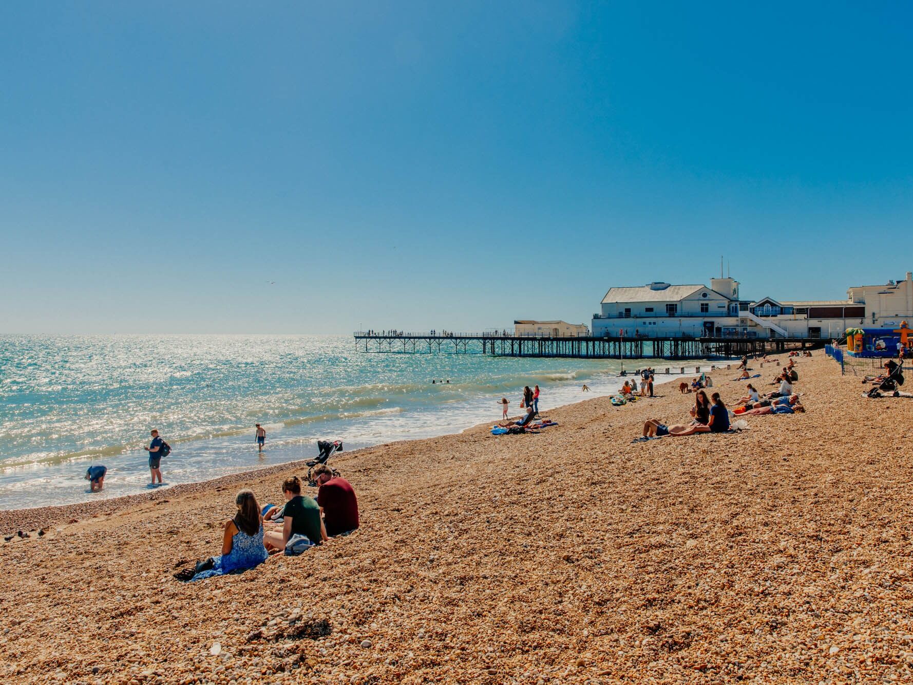 Picture of Picnic a la orilla de la playa de Bognor 