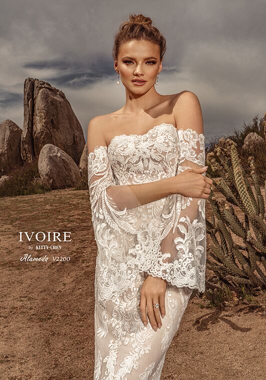 IVOIRE by KITTY CHEN ALAMEDA, V2200 Sheath Wedding Dress - 5