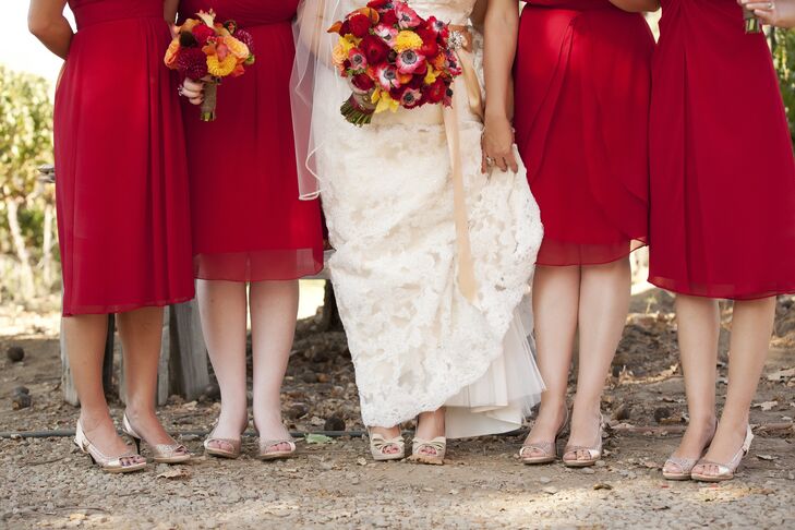 Red Bridesmaids Dresses