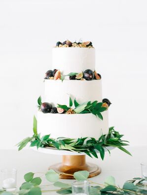 Fig-Covered Tiered Wedding Cake