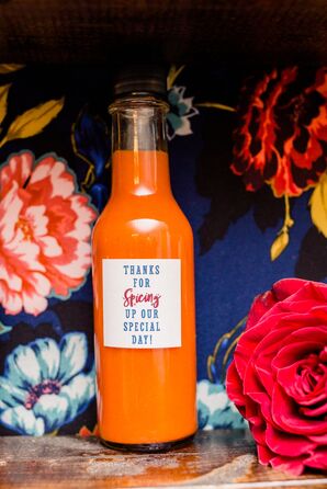 Hot Sauce Favors for Wedding at Toledo Country Club in Ohio