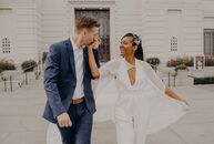 Charmaine Vegas (40 and a jeweler) and Brandon Neddersen (34 and a planning manager) are Long Beach residents. “Our wedding had to exemplify us: uncon