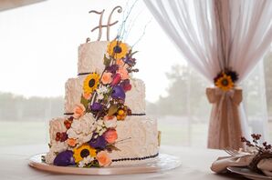 Three-Tiered Ivory Wedding Cake