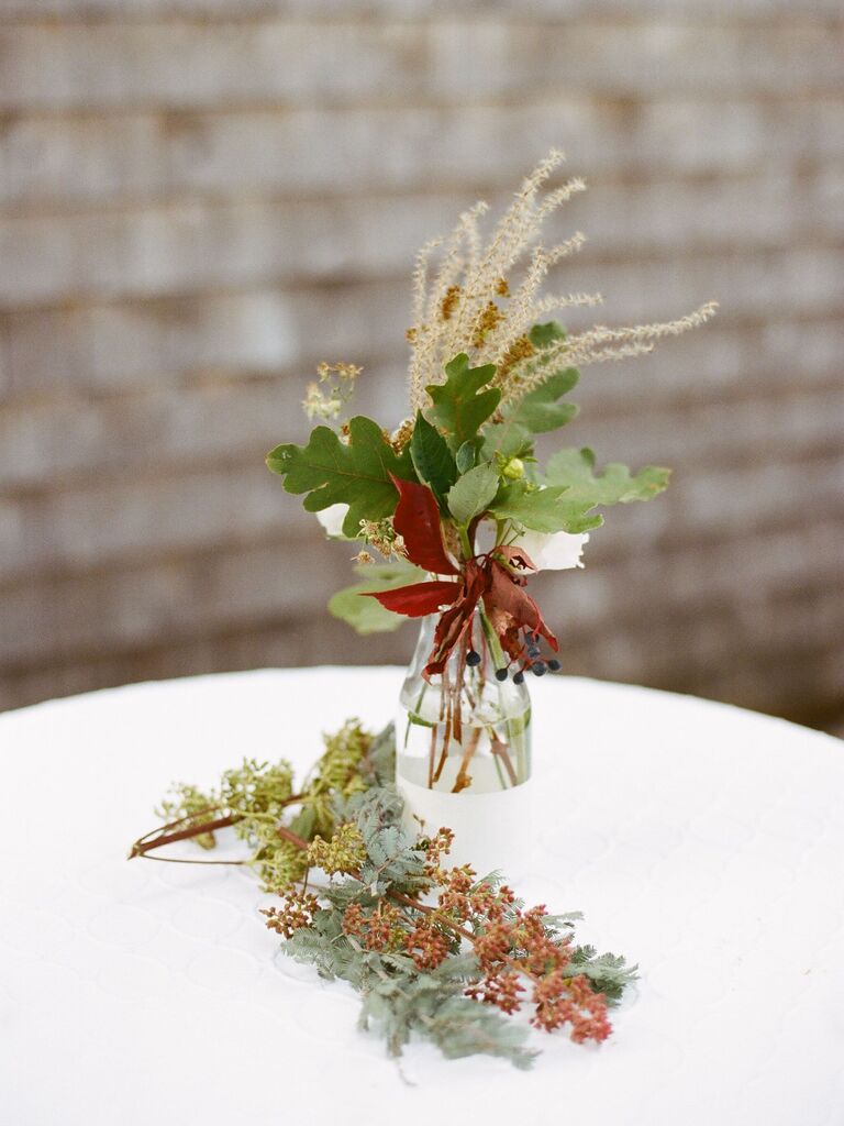 Lovely floral centerpiece in muted autumn tones.