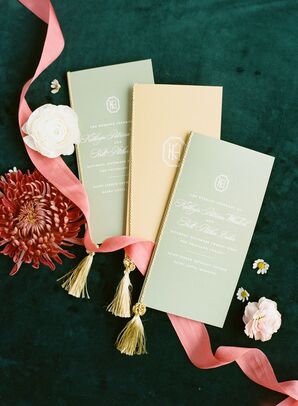 Pastel Wedding Programs for St. Louis Ceremony