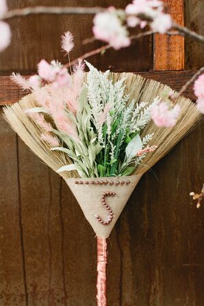 DIY Broom with Flowers for Jumping the Broom