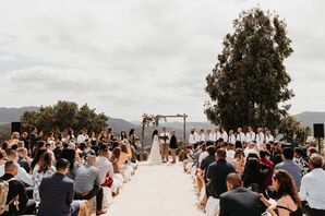 Outdoor Desert Ceremony with Wood Arch