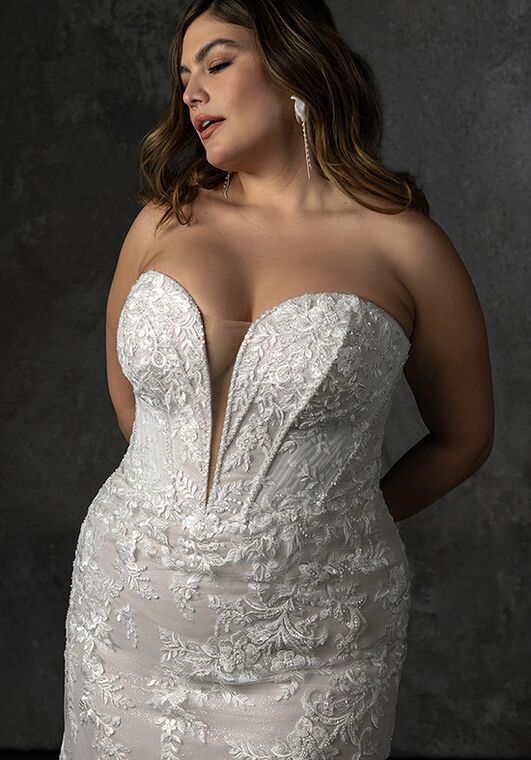 Essense of Australia D4341+ Column Wedding Dress - 4