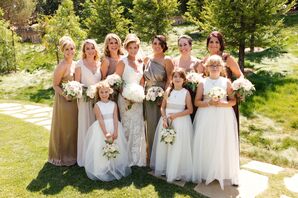Earthy Metallic Bridal Party Look