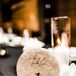 Elegant Marble Table Number with Calligraphy
