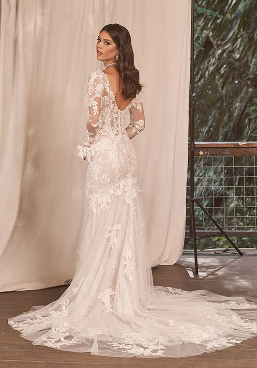 Lillian West 66292 Fit-and-Flare Wedding Dress - 5