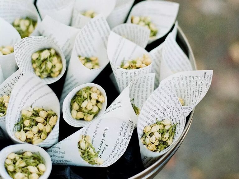 Jasmine flower recessional natural confetti