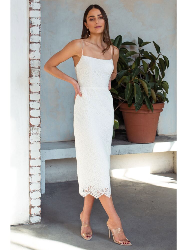 Jenny Yoo Little White Dress lace slip dress