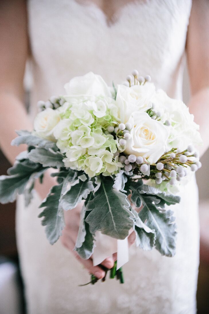Wintry Rose and Hydrangea Bridal Bouquet