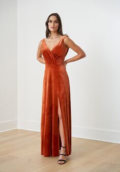 B2 Bridesmaids by Jasmine B253064 V-Neck Bridesmaid Dress