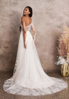 Lillian West 66223 Fit-and-Flare Wedding Dress