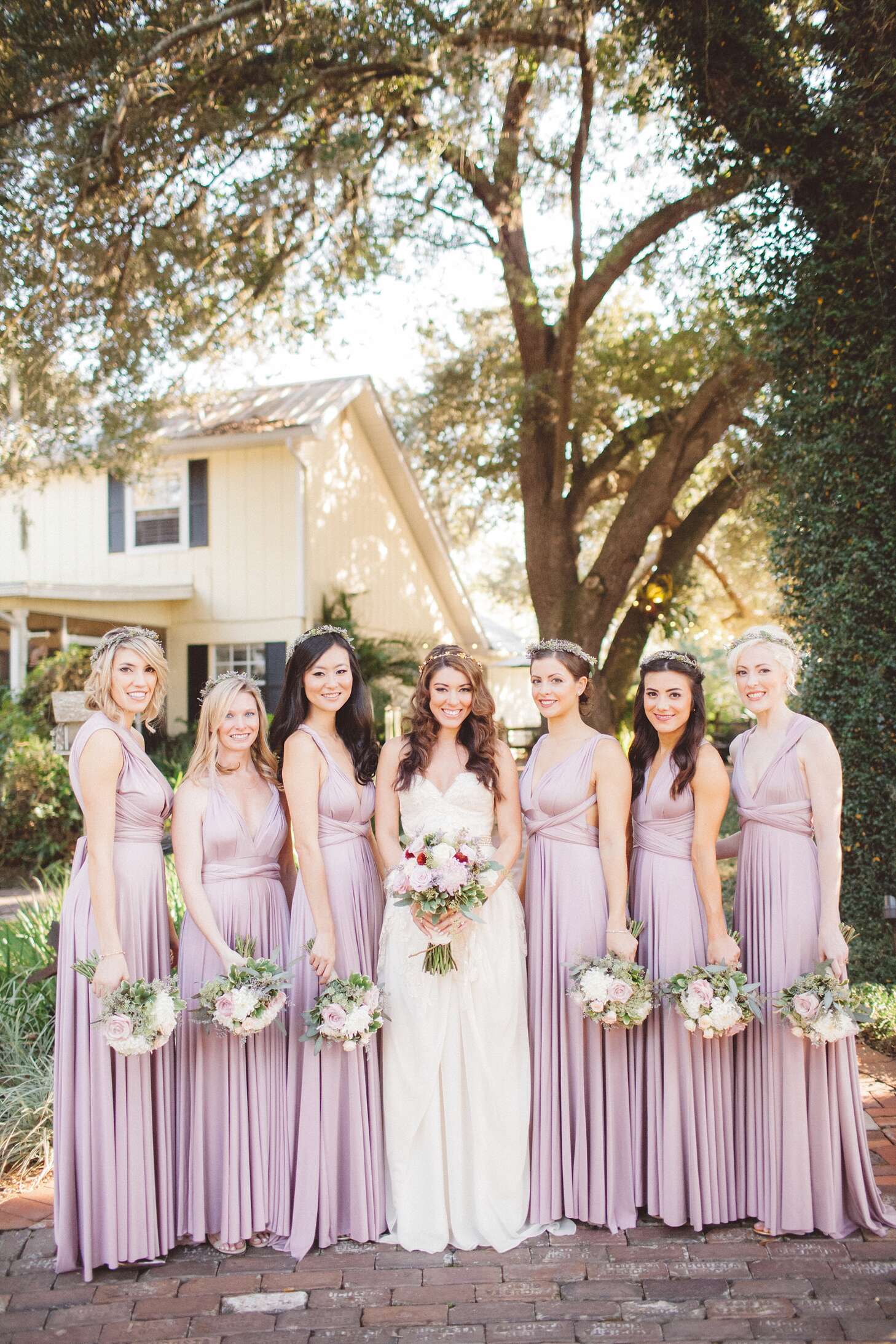 lulus mauve bridesmaid dress Mauve Chiffon Halter A-Line Long Bridesmaid Dress, Pink / 8 / B main image 0