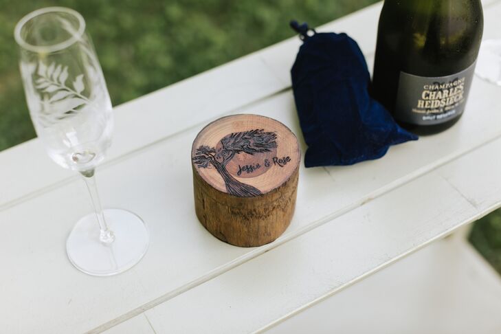 Custom Wood Decoration for Camp-Inspired Wedding in Reading, Massachusetts