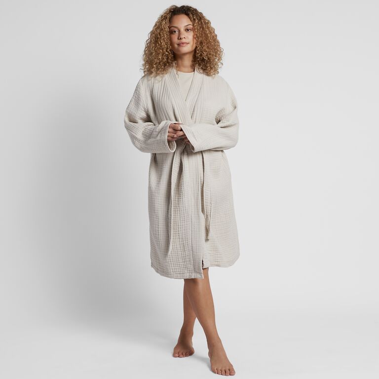 Gray Cloud Cotton Luxury Robe Gift for Wife