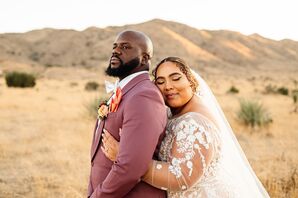 Bride and Groom Portaits at Masaya Desert Ranch in Joshua Tree, California