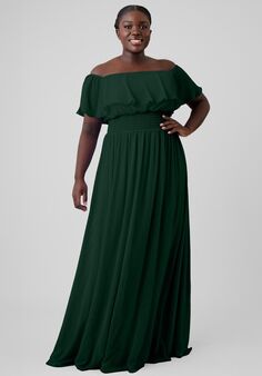 Kennedy Blue Georgie Off the Shoulder Bridesmaid Dress