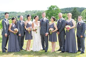 Dark Gray Wedding Party Attire
