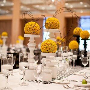 Yellow Pomander Centerpieces
