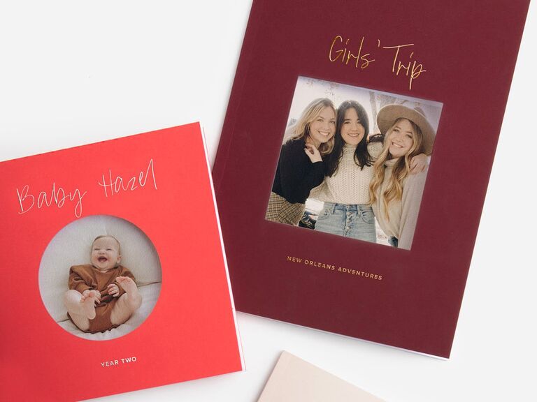 Custom photo book bridesmaid gift idea
