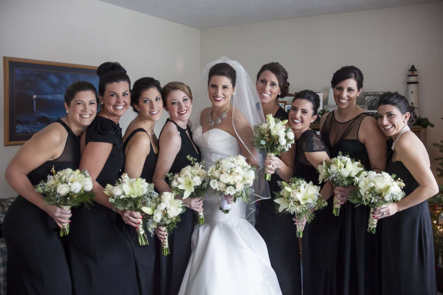 bridesmaid dresses scranton pa Ladivine 7469 Long Bridesmaids Dress Simple Slit Satin Formal Dress V Neck A Line Evening Gown 8 / Blush main image 0