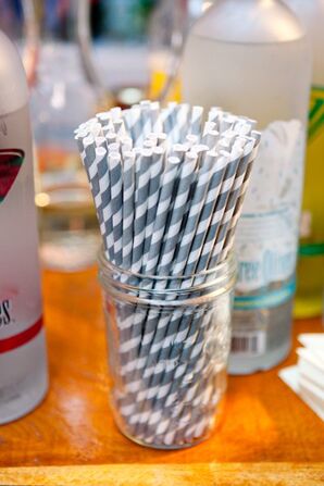 Gray Barber Shop Straws
