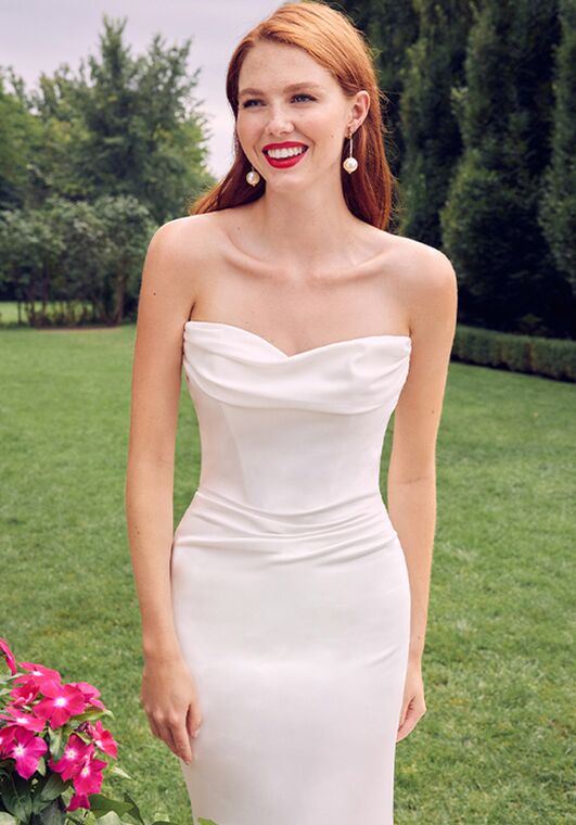 L'amour by Calla Blanche LA22105 Lucy Sheath Wedding Dress - 3