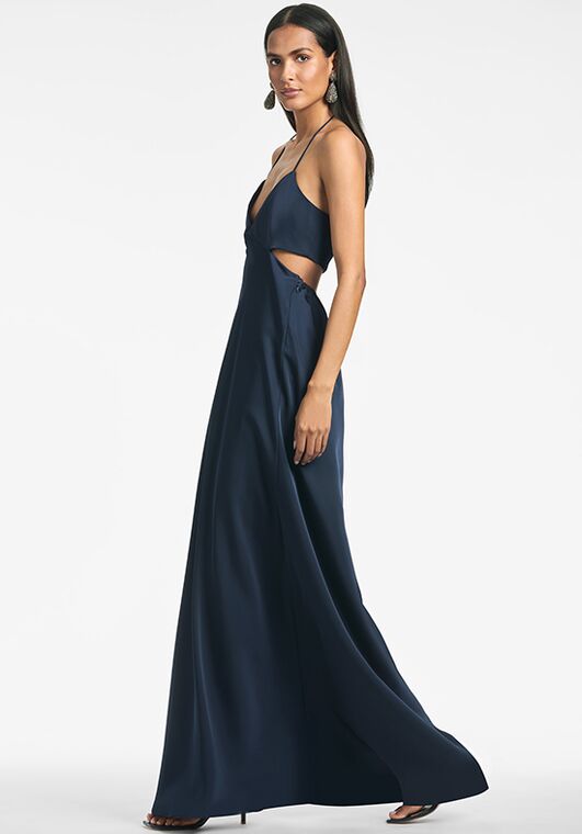 Sachin & Babi Alexandra Gown - Navy Bridesmaid Dress - 3