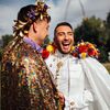 Bold Colors and Epic Fashion Set Apart This Wedding at The Children's Museum of Denver in Colorado