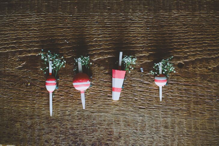 Nautical Red Buoy Boutonnieres