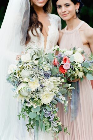 Textured Cascading Bridal Bouquet