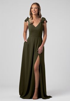 Kennedy Blue Leah V-Neck and Plunge Bridesmaid Dress