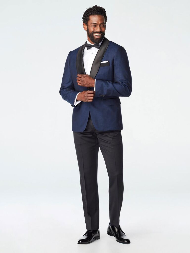 Indochino navy black-tie optional tuxedo 