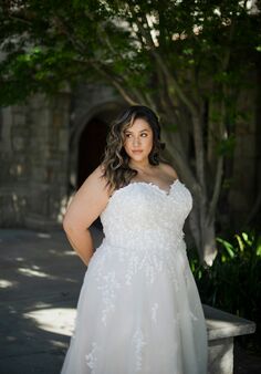 Essense of Australia D3529 plus A-Line Wedding Dress