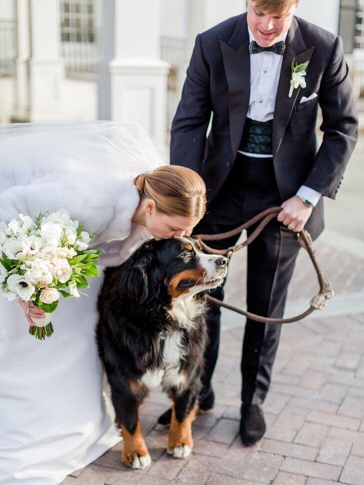 Bride Kisses Dog During Wedding at The Woodstock Inn and Resort in Vermont