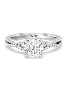 With Clarity Elegant Cushion, Round, Oval Cut Engagement Ring