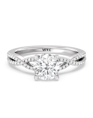 With Clarity Elegant Cushion, Round, Oval Cut Engagement Ring