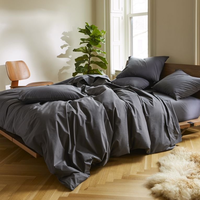 Brooklinen Luxe Sheet Set in navy from The Knot