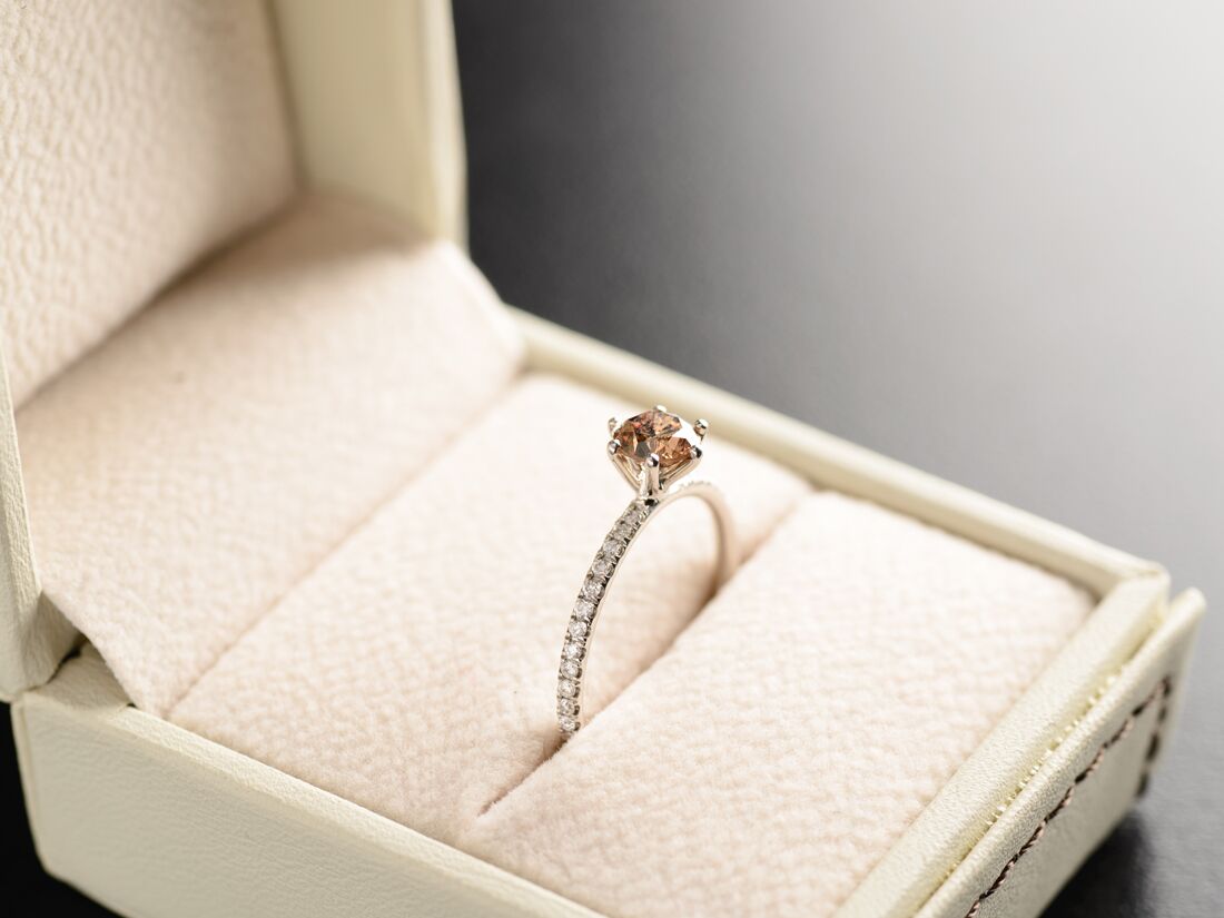 Valentine Promise Rings for Her with Engagement Ring Box 