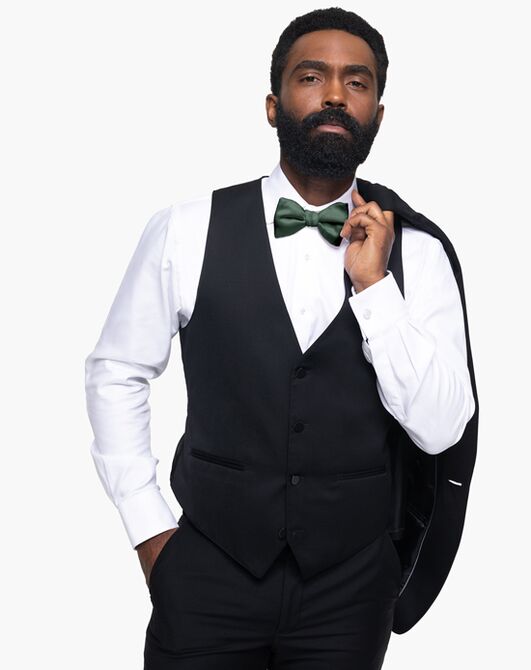 Generation Tux Black Peak Lapel Tuxedo Black Tuxedo - 2