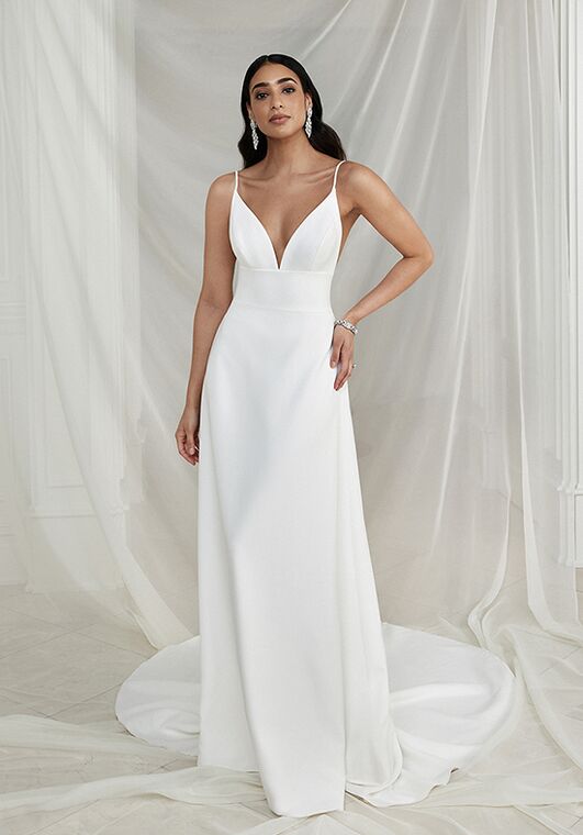 Justin Alexander Erin Sheath Wedding Dress - 3