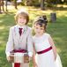 Burgundy and Khaki Children's Attire