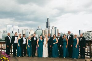 Wedding Party at Bridgeport Art Center in Chicago