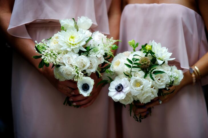 White Bridesmaid Bouquets