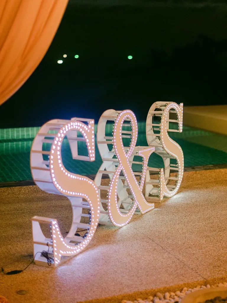 Marquee Lights wedding lighting idea