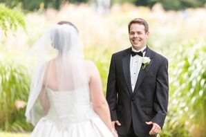 Black Wedding Tuxedo and White Boutonniere